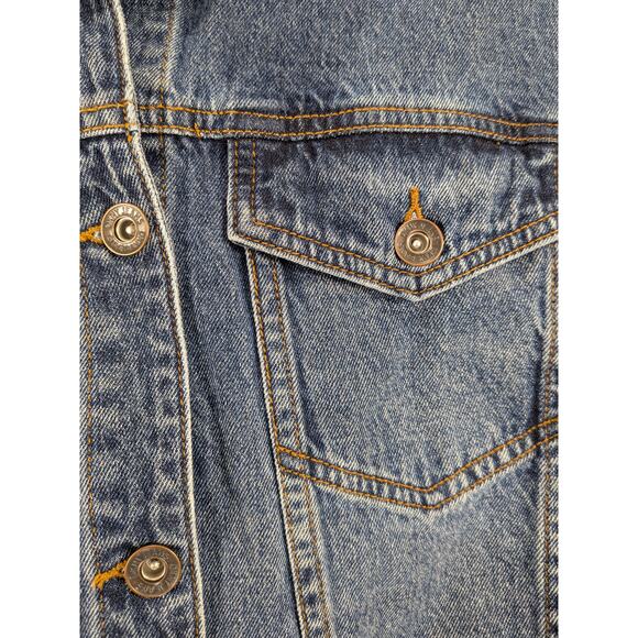 DKNY Jean Jacket Womens 2x Denim Cotton Classic Y2k Plus Cowboy Trucker Trendy - Picture 3 of 12